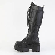 DEMONIA Black Vegan Leather Wrath Boots