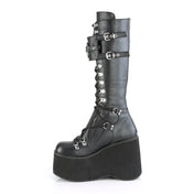 DEMONIA Blk Vegam Leather KERA Boots