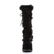DEMONIA Black Vegan Suede Boots