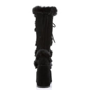DEMONIA Black Vegan Suede Boots