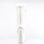 DEMONIA White Vegan Leather Boots