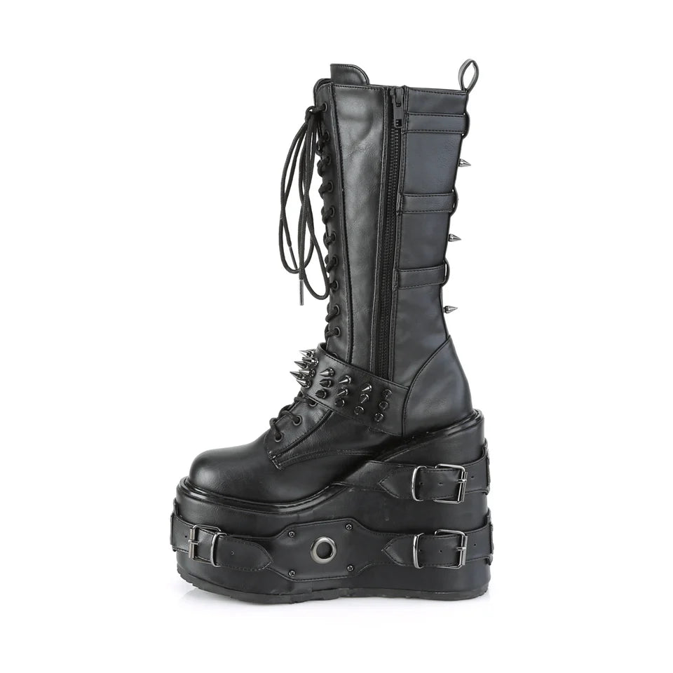 DEMONIA Blk Vegan Swing Boots