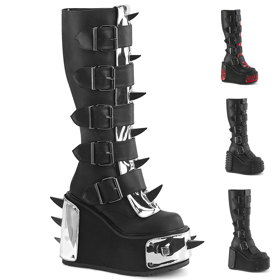 DEMONIA TRANSFORMER Blk Vegan Boots