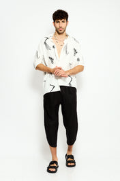 Abstract print resort shirt