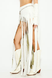 High slit maxi skirt
