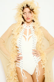 Aura sheer kimono