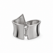 Silver asymmetric edge cuff