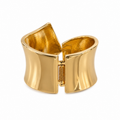 Gold asymmetric edge cuff