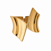 Gold asymmetric edge cuff