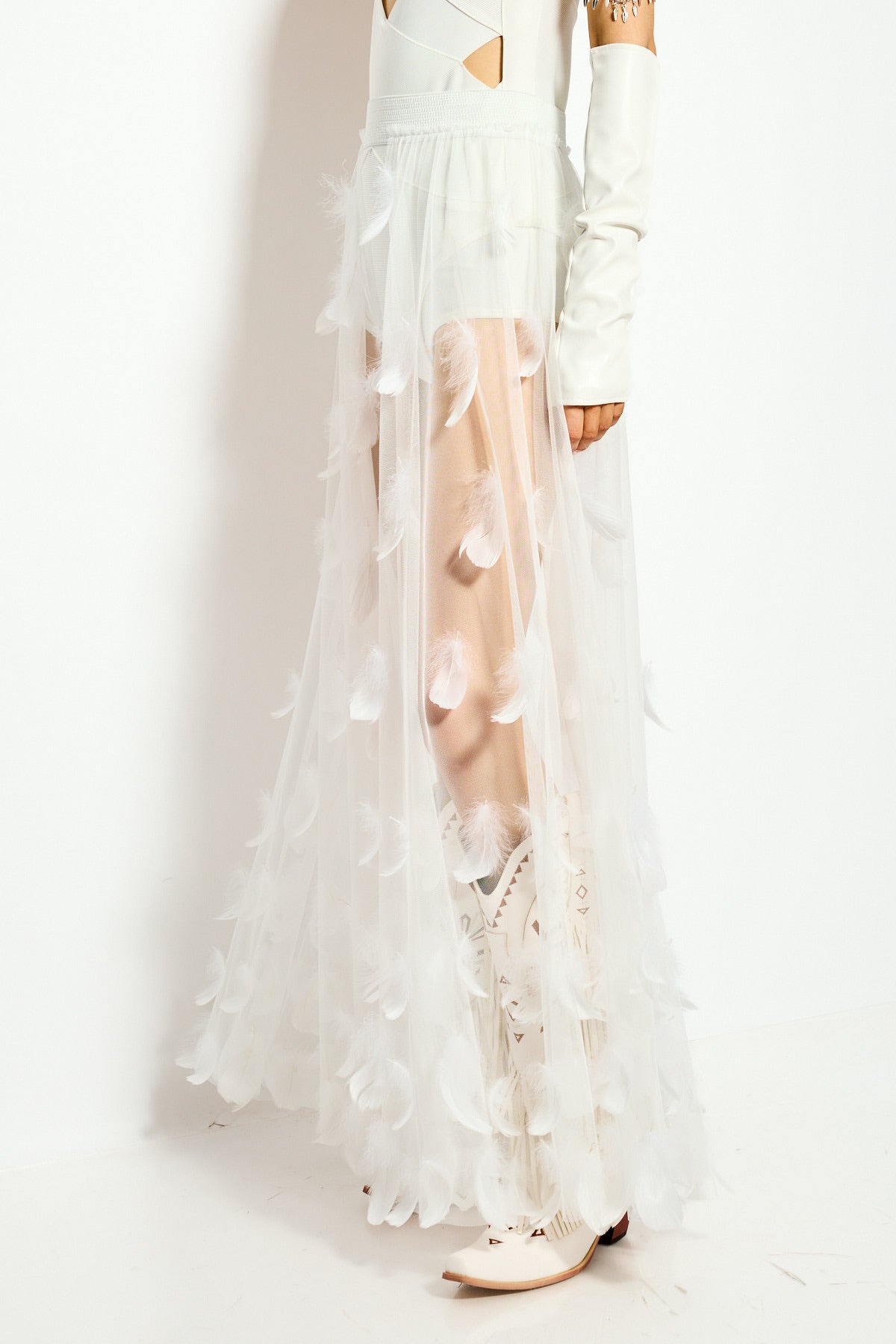 Sheer tulle skirt