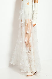 Sheer tulle skirt