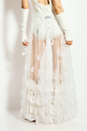 Sheer tulle skirt