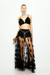 Sheer tulle skirt