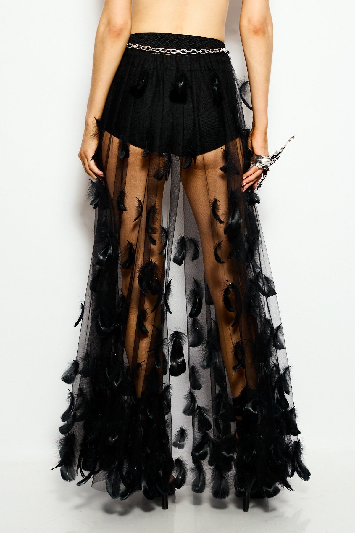Sheer tulle skirt