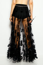 Sheer tulle skirt