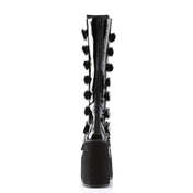 DEMONIA Black Patent Swing Boots