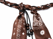 Brown Bandana Braided Belt