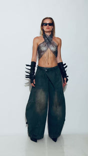 Cross halter top