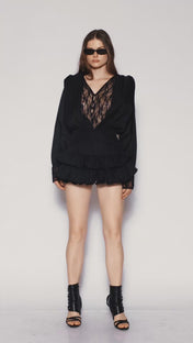 Lace noir dress
