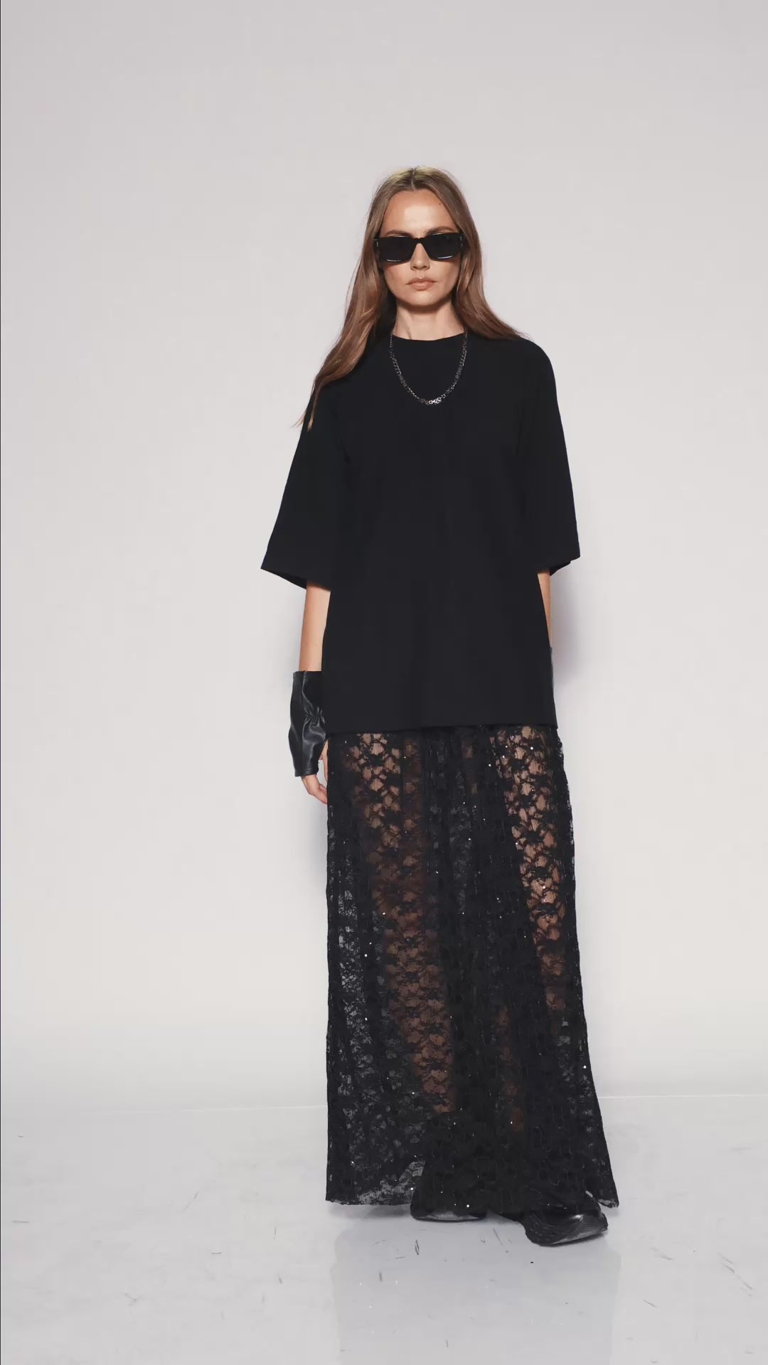 Shine mesh skirt