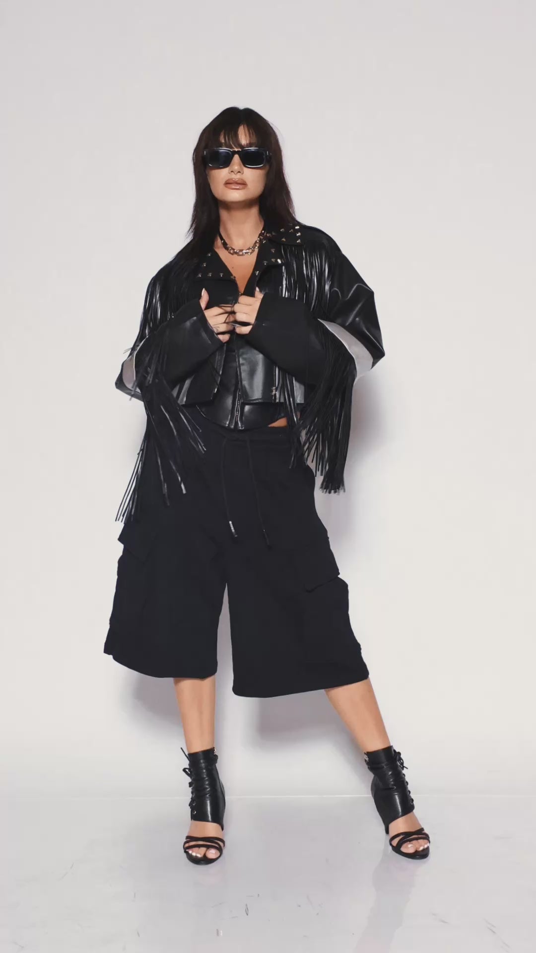 Fringe biker jacket