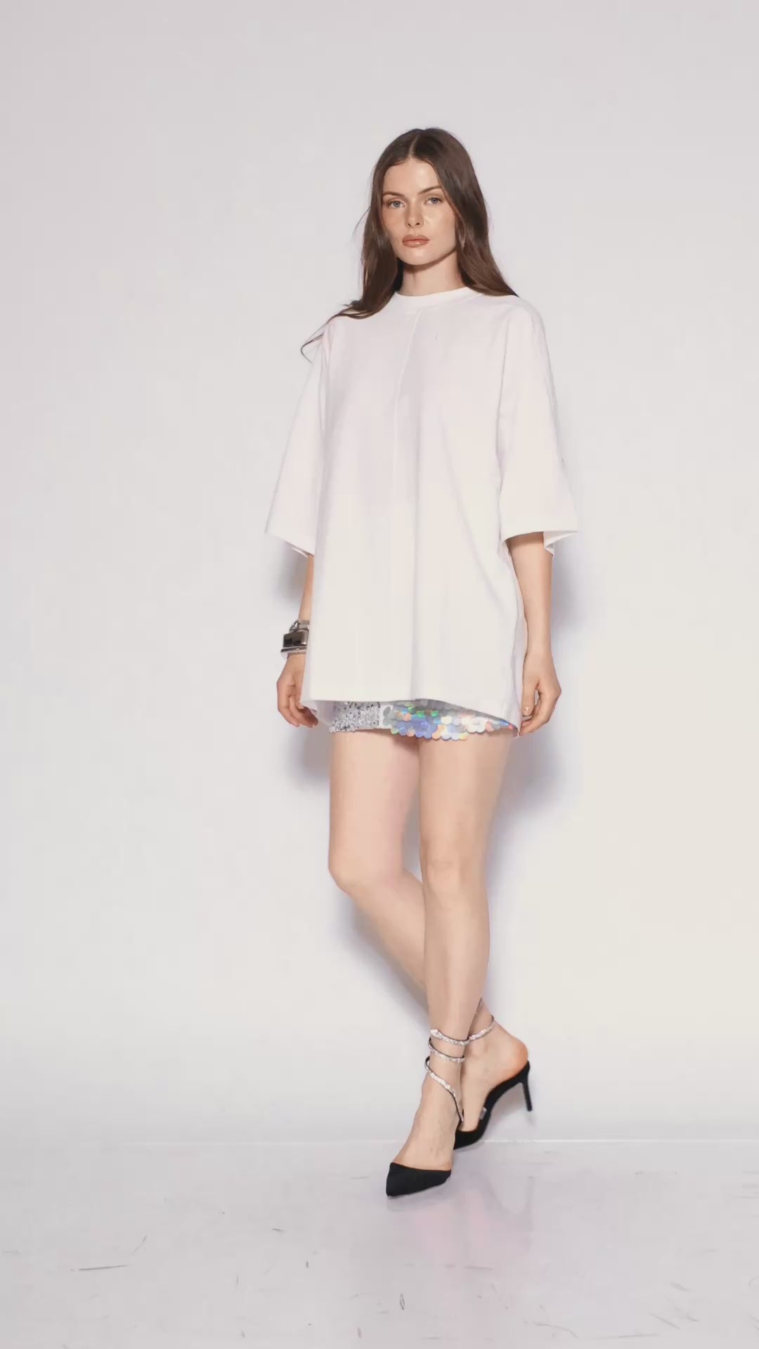 Mirror mini skirt