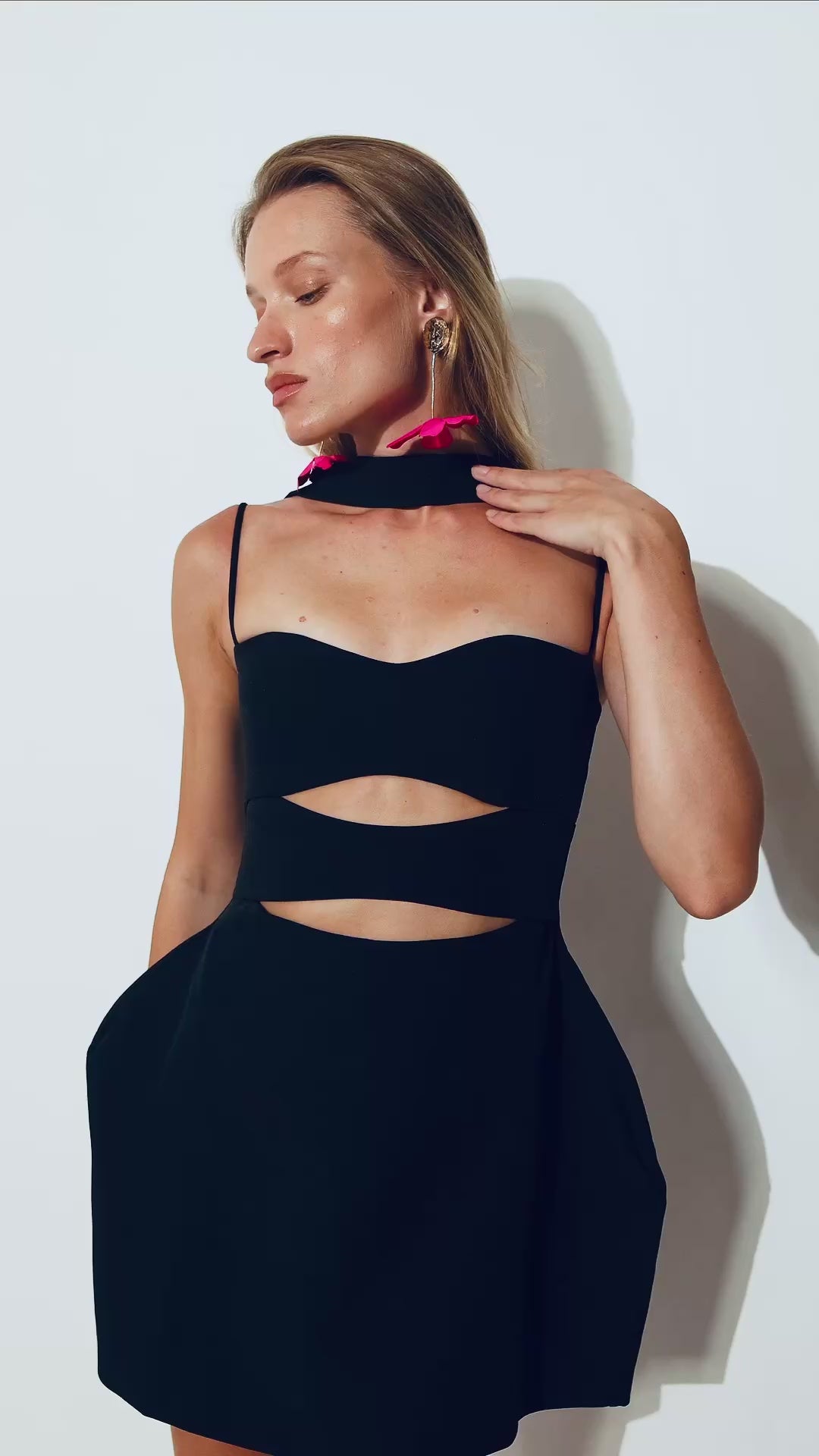 cut out midi dress