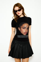 Faced tee